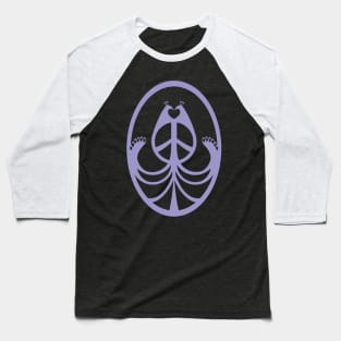 Peace, Love, and Peacocks (Purple) Baseball T-Shirt